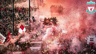 Crazy Scenes As 500,000 Liverpool Fans Celebrate Together With The Team The Double-Trophy Season