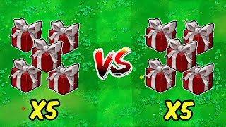 PVZ 1 Hybrid Challenge - 5 Red Plants Box VS 5 Red Zombie Box - Who Will Win?