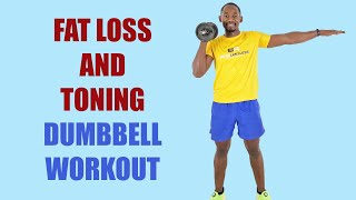 FAT LOSS AND TONING Full Body Dumbbell Workout at Home