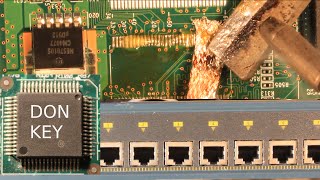 Repair of a Cisco 2960G switch with amber LED via RAM chip replacement (FAIL/defect)