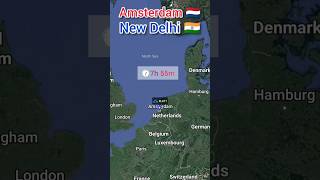 Amsterdam to New Delhi flight Route ✈️ || Netherlands 🇳🇱 to India 🇮🇳 ||