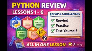 GCSE Python Revision (Lessons 1–6) | Full Theory + Practice Walkthrough