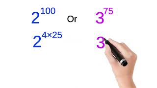 Comparing 2 Exponents with different base #exponents #mathstricks #maths @mathemagic5420
