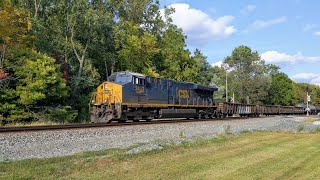 Hard Working CSX YN3b ET44AH #3433 K5HL Horn Show leads freight Q561 - Unionville Ohio Sept 2020