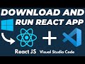 How to run React JS app in Visual studio code tutorial | Download and install react in VS Code 2024