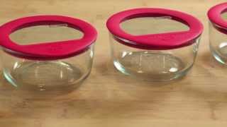 Pyrex - Premium No Leak Lids 2 Cup Glass Storage Set