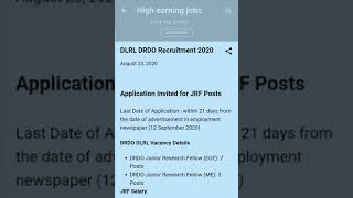 Dlrl drdo recruitment 2020