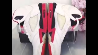 Nike 2006 Air Jordan Retro 5 V Fire Red Black Size US 9