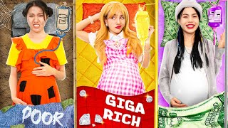 Poor Vs Rich Vs Giga Rich Pregnant In The Hospital - Funny Stories About Baby Do
