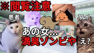 【猫ミーム】アワビが大腸菌まみれになり、あまりの腐敗臭に満臭ゾンビと間違えられた話＃猫マニ＃猫ミーム