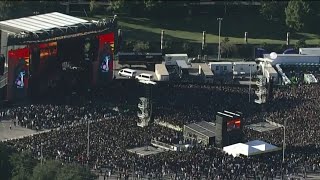 Earlier  shows crowd rushing through gates at Astroworld Festival