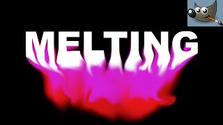Create a Melting Text Effect in Gimp