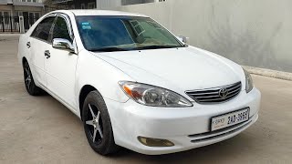 ឡានលក់ធូថ្លៃ បង់រំលស់បាន TOYOTA CAMRY ឆ្នាំ02ពណ៍ ស លក់1100$ចចា070797259/017973395/0975044486