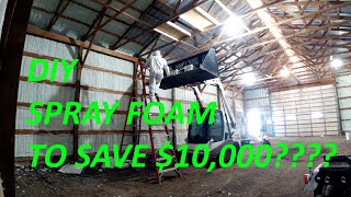 Is DIY spray foam a option for a 2400square foot building