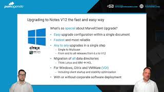 Notes and Domino v12 Upgrades Webinar: Easy. Fast. Seamless.