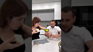 Fake knife prank with husband