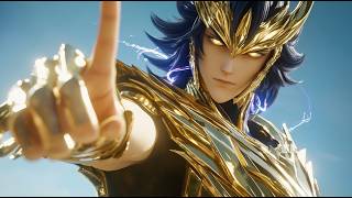 AI Music Video - Saint Seiya | The Lost Canvas | Cancer Gold Saints Manigoldo \u0026 Sage vs. Thanatos