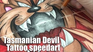 Tasmanian Devil Tattoo // speedart