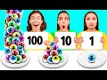 تحدي 100 طبقة من الطعام | حيل المطبخ رهيبة CRAFTooNS Challenge