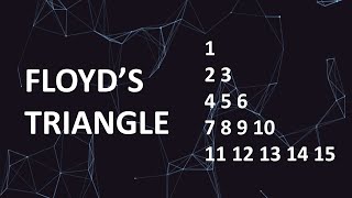 Floyd's triangle in Java #CoolCoders