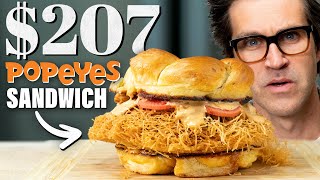 $207 Popeyes Spicy Chicken Sandwich Taste Test | Fancy Fast Food