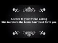 A letter to your friend about return the books borrowed from you