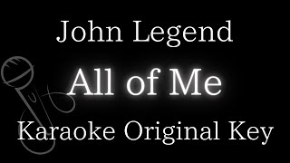 【Karaoke Instrumental】All of Me / John Legend【Original Key】