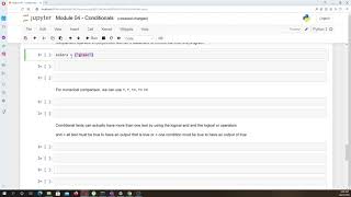 Python Programming Module04 Conditionals