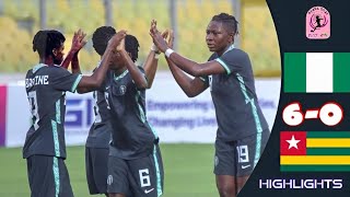 Nigeria vs Togo U20 [6-0] WAFU Zone B U20 Women’s 2023 Falconets Highlights