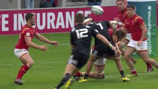 Tom Phillips with a textbook big tackle for Wales U20s!