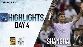 Highlights: Federer \u0026 Nadal Advance On Wednesday In Shanghai 2017