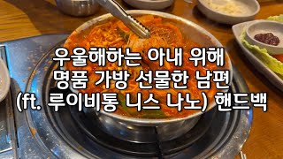 40대 일상 브이로그 | 우울해하는 아내 위해 명품 가방 선물한 남편(ft. 루이비통 니스 나노) 핸드백 👜