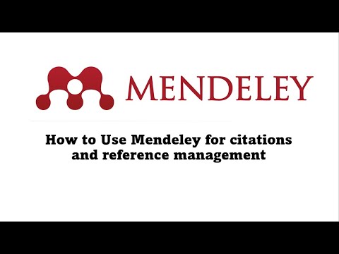 How To Use MENDELEY For Citations And Reference Management - YouTube