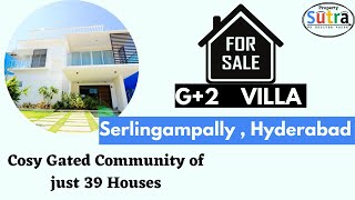 153 Sq. Yard  | 4 BHK Villa for Sale in Gated Community |  Serilingampalle | East Facing Villa |