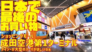 【世界の遊び場】 成田空港第1ターミナルのショッピングモールで日本最後のお買い物を楽しむ