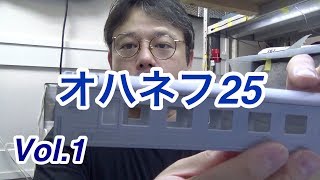 『鉄道模型 HOゲージ』ブルートレイン客車       オハネフ25(後尾車) 塗装編Vol.1