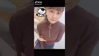 BOOM TIKTOK JEPANG CHALLENGE 色違いの茶色いニット❤️🐈ニットの季節終わっちゃうね〜（ ; ; ）