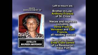 Estellita Maureen Amorsingh ~ Long Obituary