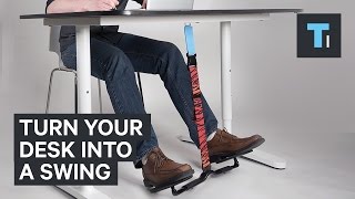 This attachment turns your desk into a swing