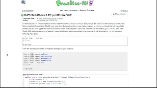 Java Practice It || 6.22 printEntireFile2 || file processing, input, scanner, .canRead()