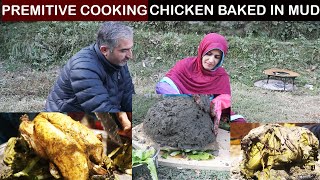 PRIMITIVE COOKING OF FULL CHICKEN WRAPED IN MUD