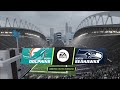 Dolphins vs Seahawks Simulation (Madden 24 Rosters)