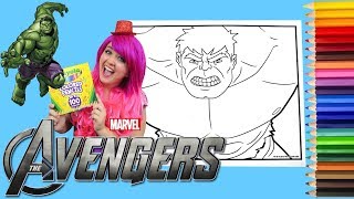 Coloring Hulk Marvel Avengers Coloring Book Page Colored Pencil Prismacolor | KiMMi THE CLOWN