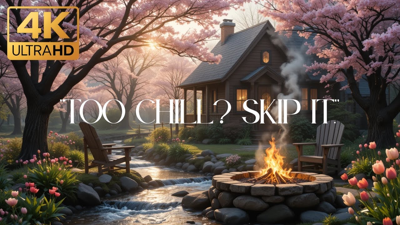 Cozy Crackling Fire Pit With Soothing Nature Sounds Birdsong Youtube