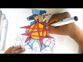 coloring a graffiti character markers review unboxing zscm duel markers 60 pcs