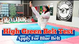 Taekwondo Green Belt Test - High Green Belt Poomsae - Apply For Blue Belt -