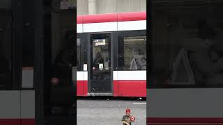 TTC Streetcar in Toronto Snow Flurries Feb 22. #streetcar #snowfall