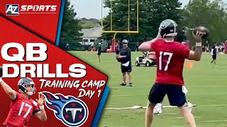 Titans QB Drills: Training Camp Day 1 Highlights
