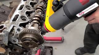 ESCO 10001 1″ PNEUMATIC TORQUE WRENCH in action.