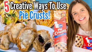5 AMAZING Ways to Use Refrigerated PIE CRUSTS | Tasty PILLSBURY Pie Dough Recipes | Julia Pacheco